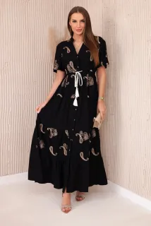 #trendy maxi šaty s vyšívaným vzorom, KESI, RS010