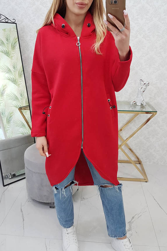 #trendy dámska mikina s predĺženým zadným dielom 9313, KESI