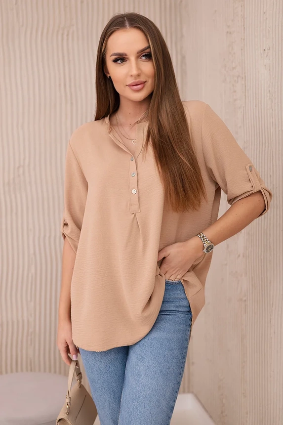 #trendy blúzka s predĺženým zadným dielom 11817, KESI