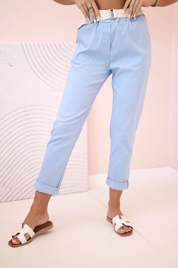 #trendy nohavice s opaskom 3922, KESI