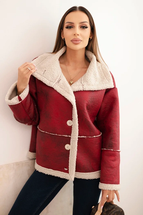 #trendy zimná bunda s kožušinou 5743, KESI