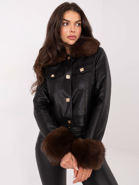 #TRENDY bundička z umelej kože s kožušinou