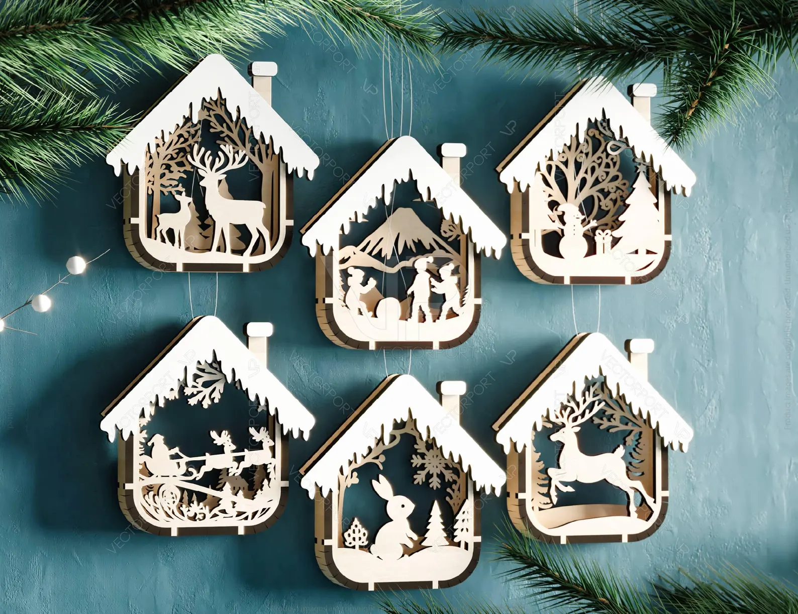 Sada vianočných ozdôb, 6ks