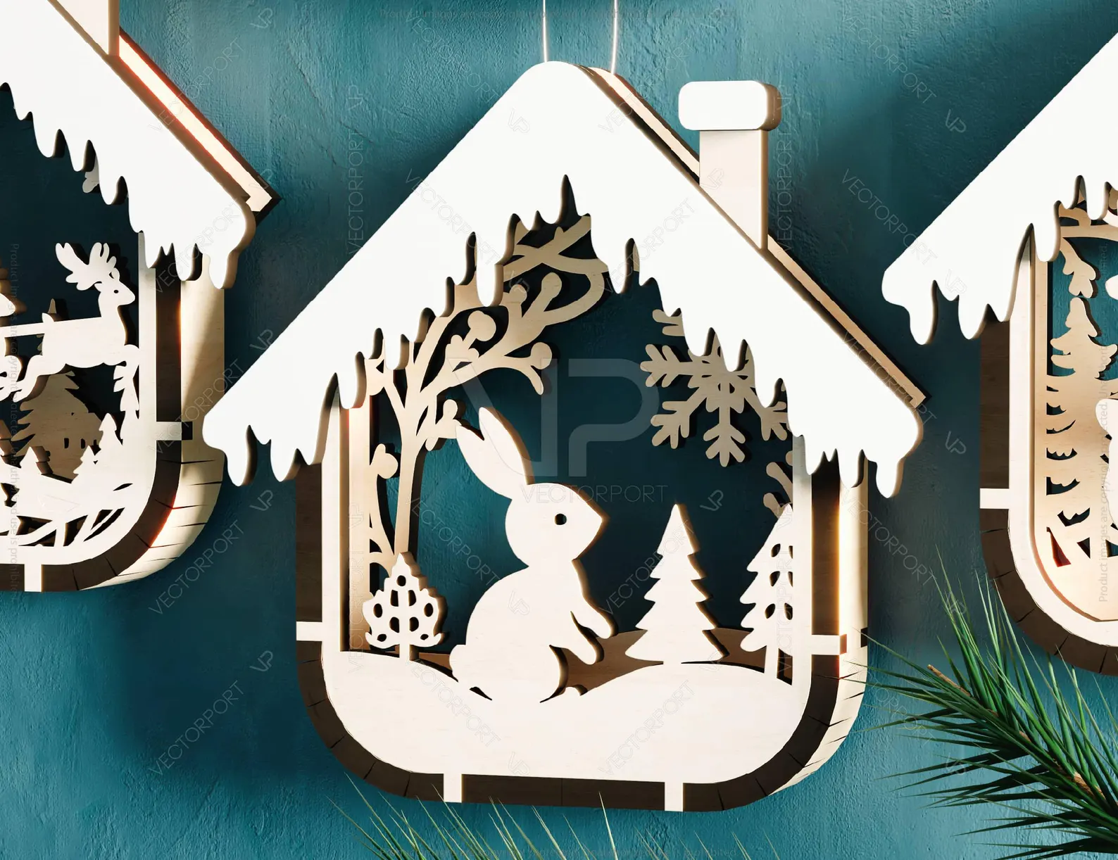 Vianočná ozdoba z dreva, 1ks