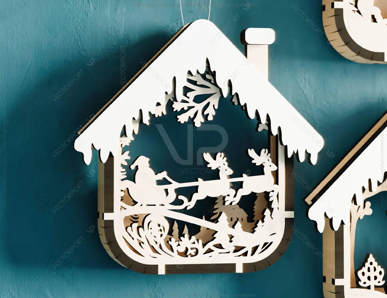 Vianočná ozdoba z dreva, 1ks