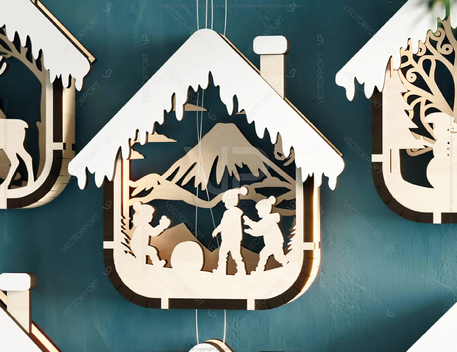 Vianočná ozdoba z dreva, 1ks