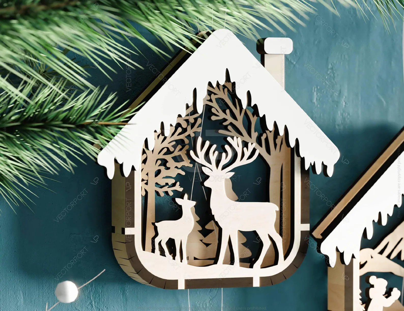 Vianočná ozdoba z dreva, 1ks