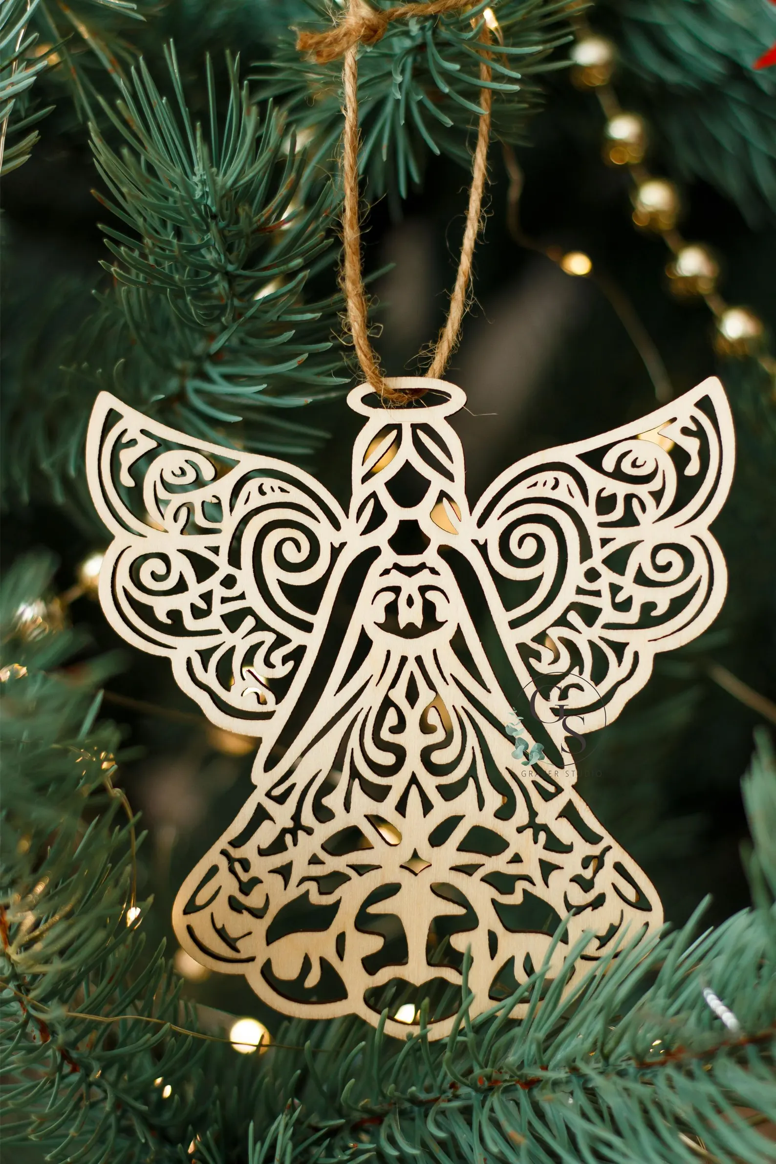 Vianočná ozdoba z dreva, 1ks