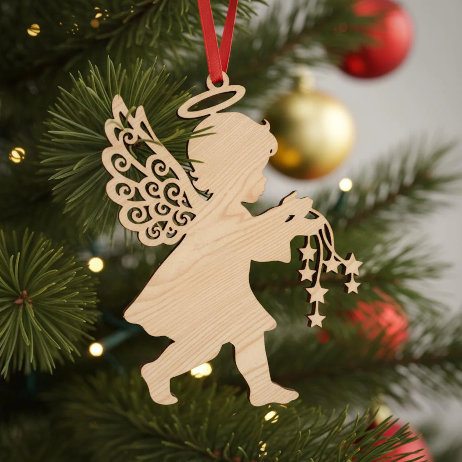Vianočná ozdoba z dreva, 1ks