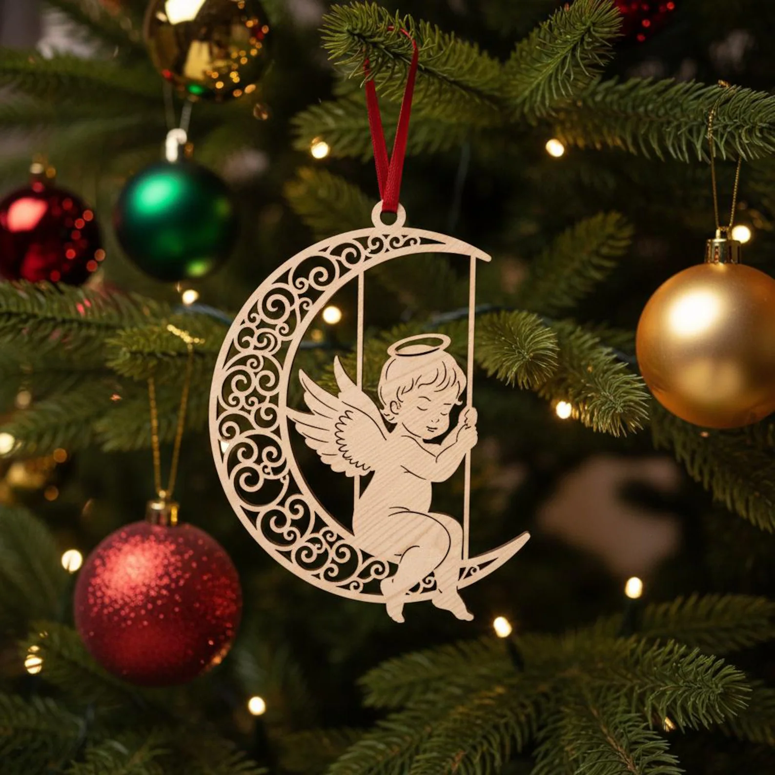 Vianočná ozdoba z dreva, 1ks