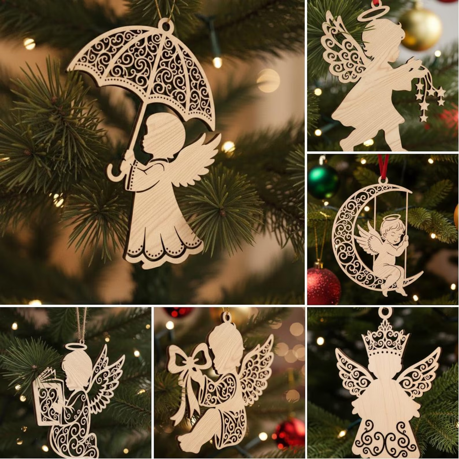 Sada vianočných ozdôb, 6ks