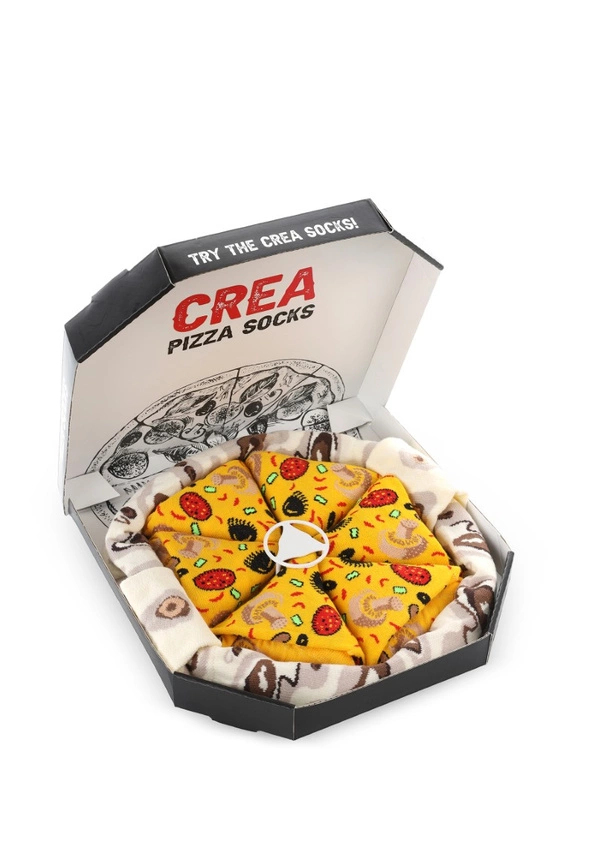 #trendy sada štyroch párov ponožiek, PIZZA