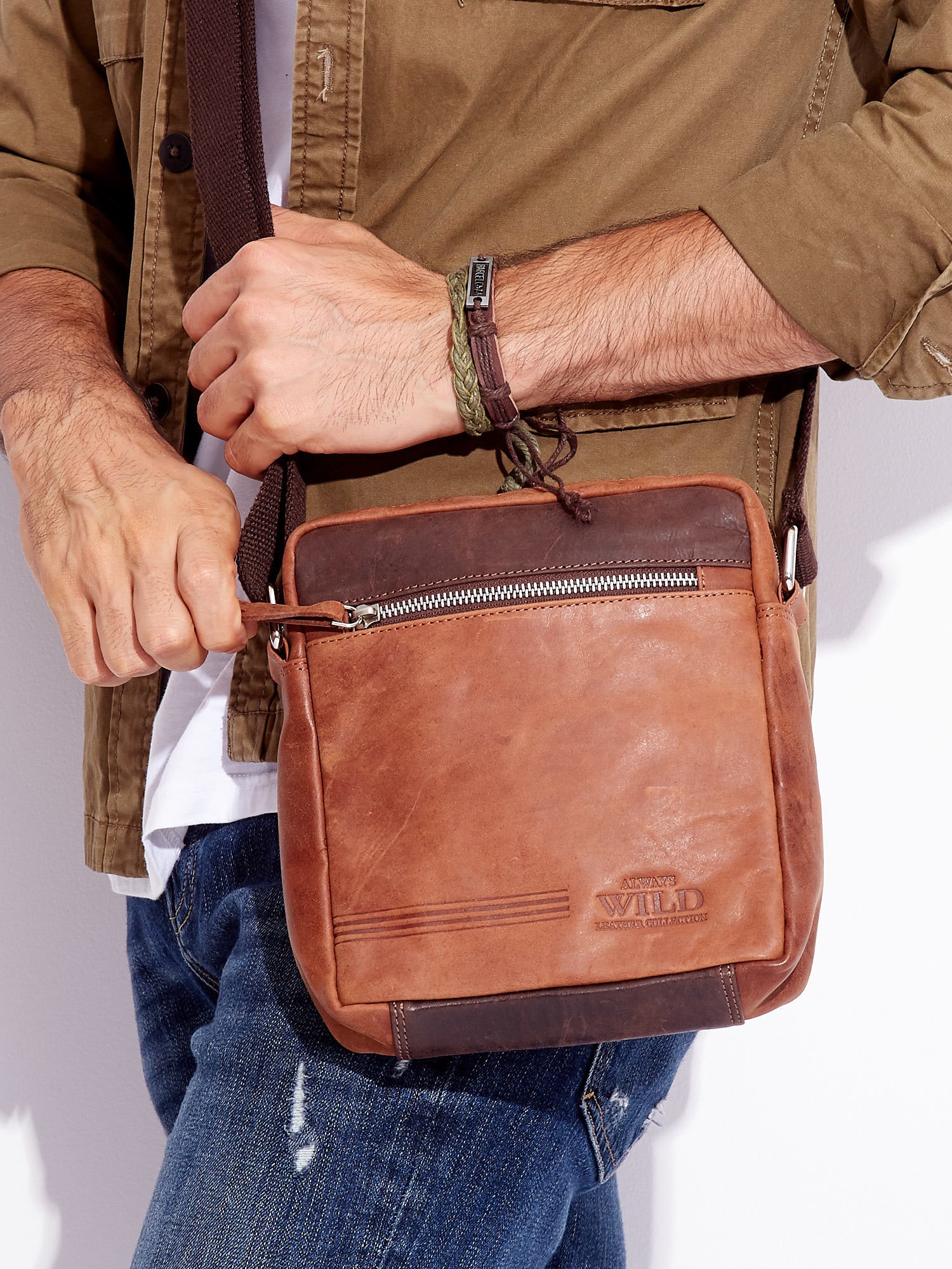 TRENDY pánska kožená taška BAG-1