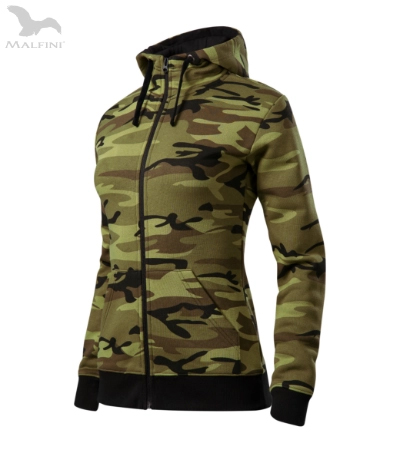 #trendy dámska maskáčová mikina CAMO ZIPPER