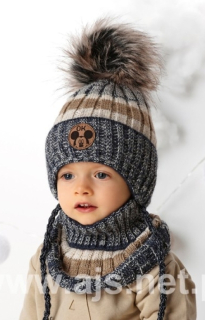 #trendy set na zimu pre chlapca, čiapka + komín