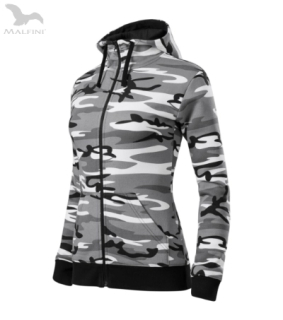 #trendy dámska maskáčová mikina CAMO ZIPPER