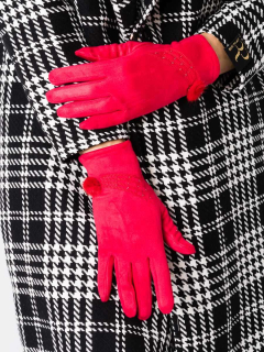 #TRENDY elegantné semišové dámske rukavice s funkciou TOUCHSCREEN