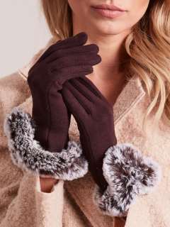 #TRENDY elegantné zimné rukavice, elastické s kožušinkou 